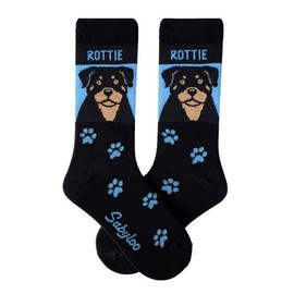 Sabyloo Rottweiler Crew Socks Unisex Blue