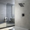Matte Black Shower Faucet GGStudy Single Function Shower Trim Kit