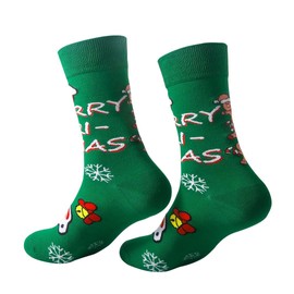 ECO CHIC Womens Christmas Cotton Socks Novelty Xmas Gift UK 4-8 Single Pair (Snowman)