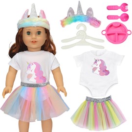 LETTERASHQP Pack of 8 Clothes Outfits for Baby Dolls Doll Clothes 35-43 cm Baby Clothes Doll Clothes Outfits Baby Accessories Baby Doll Clothing Accessories with Dresses for Children