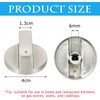 XPOOP 4 x Metal Gas Hob Knobs, 6 mm Rotary