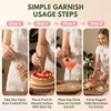 100 Pcs Pink Rose Cocktail Picks, Bamboo Decorative Toothpicks