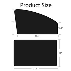 Car Side Window Sun Shades, 4 PCS Window Sunshades Privacy Curtains, 100% Block Light for Breastfeeding, Taking a nap, Changing Clothes, Camping (Front&Back 4pcs)