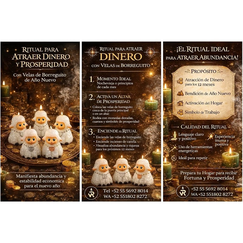 Velas Decorativas con Forma de Borrego Pack de 12, Aroma