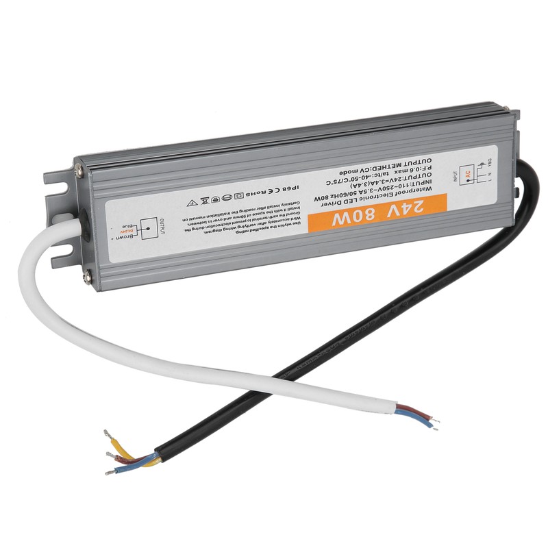 Wired 80W Ultrathin Waterproof Switch LED Driver Power Supply Source