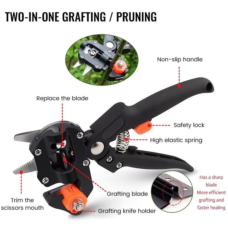 Grafting Cutting Tool, XiXiRan 2-in-1 Garden Grafting Tools Kit, Garden