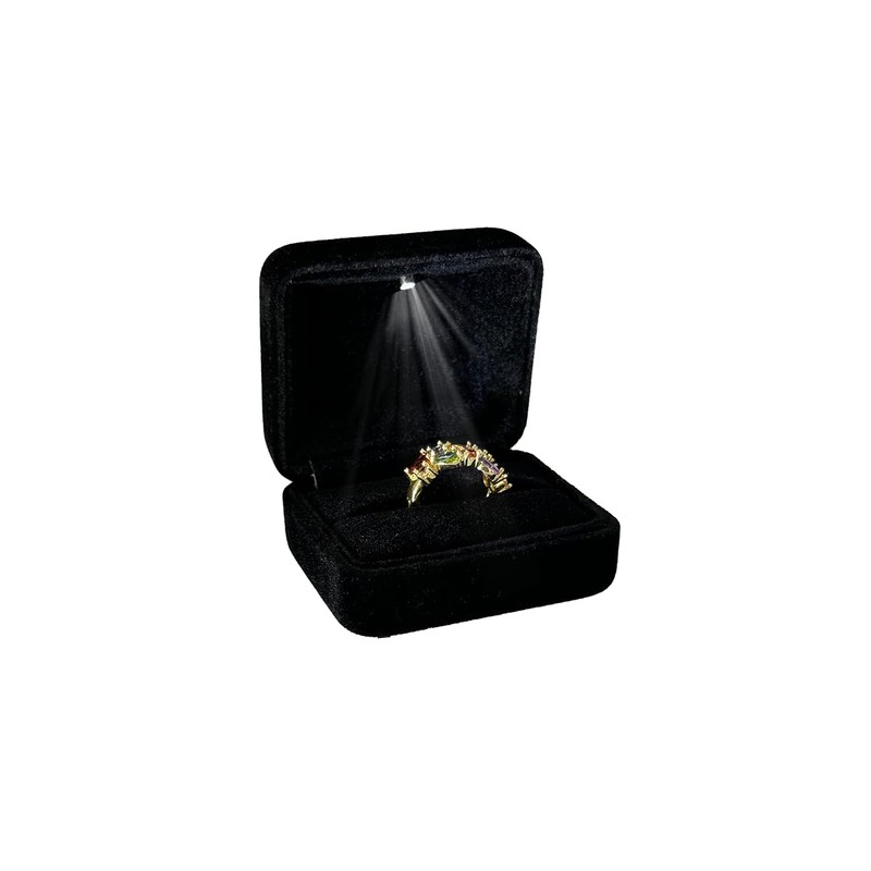 DELALO Ring Box with Light - Ring Box with LED