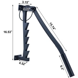Meyoppm Wall Mounted Firewood Splitter, Firewood Splitter Mounted with Safety Ring, Heavy Duty Steel Log Splitter for Camping,Household,Outdoors