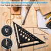 flintronic Triangle Ruler Carpenters Square Tool, Aluminium Metal Set Square