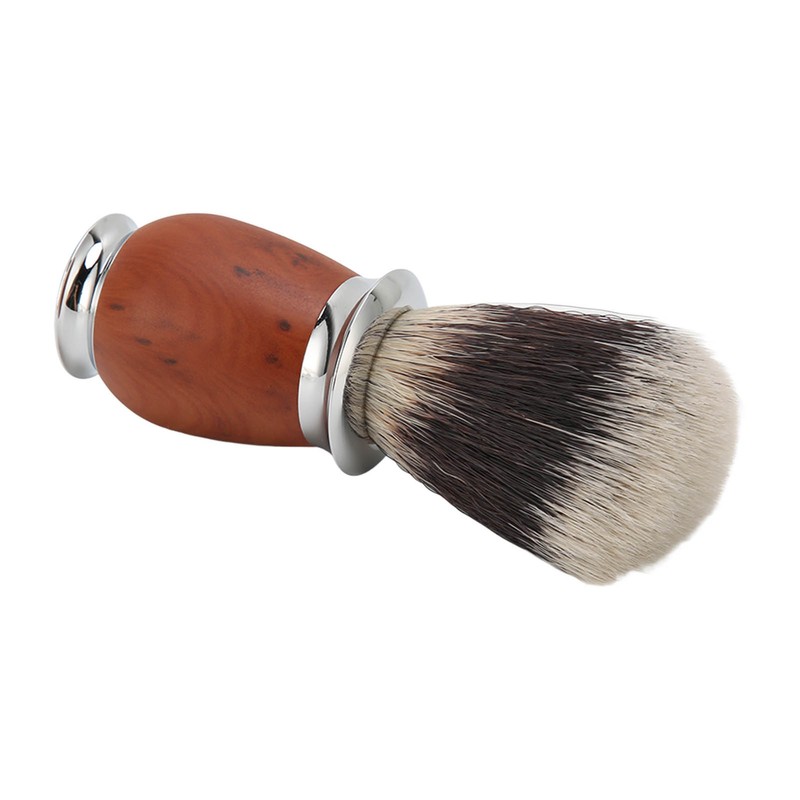 Nylon Men Shaving Brush with Wooden Handle Lightweight Soft for