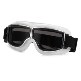FEISEDY Motorcycle Goggles Vintage Leather Motocross Goggles Retro Cycling Glasses Windproof Helmet Goggles Motorcycle Goggles for ATV Bike Off Road Motocross B0046