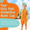 Gorro de natación para niños, tela de elastano suave y