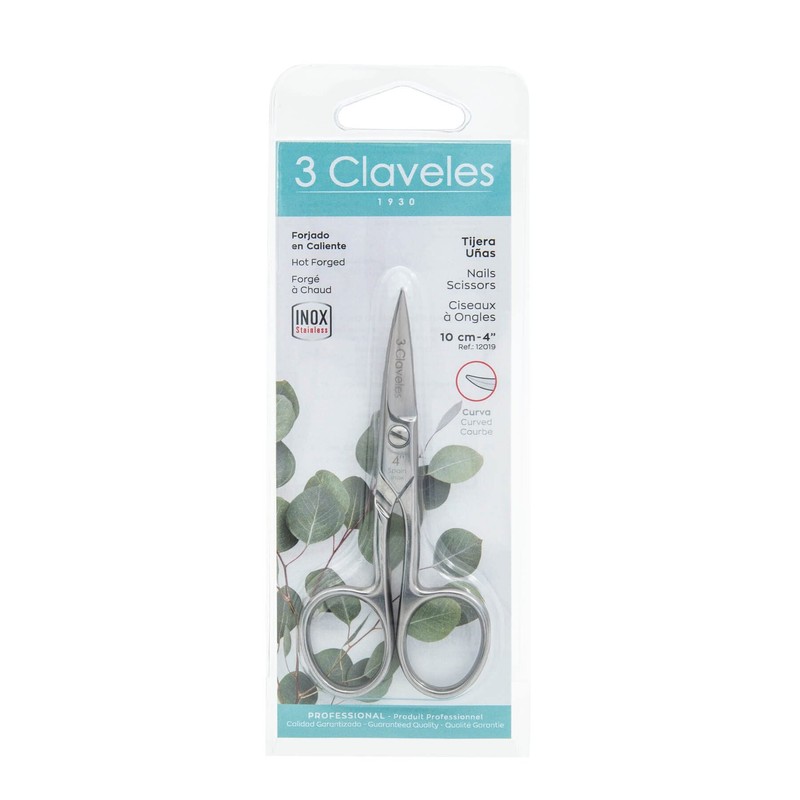 3 Claveles 12019 – Nail Scissors Curved Stainless Steel 4
