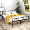 LUBEDCY Queen Metal Platform Bed Frame, Victorian Vintage Style, Wrought