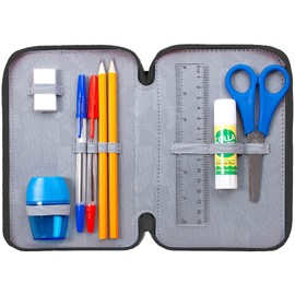 Julian Ross Pencil case, pencil case, 3-tier filled, 44 pieces (Nero)