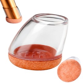 24 PCS Clear Chair Leg Floor Protectors for Hardwood Floors, Round Silicone Caps with Felt Pads for 15-25° Slanted Legs, Barstool Chair Leg Covers to Protect Floors Anti-Scratch & Noise(Fit 0.8"-1.1")