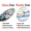Bathroom Wall Clock,Rustic Style Waterproof Glass Shower Clock Wall Clock