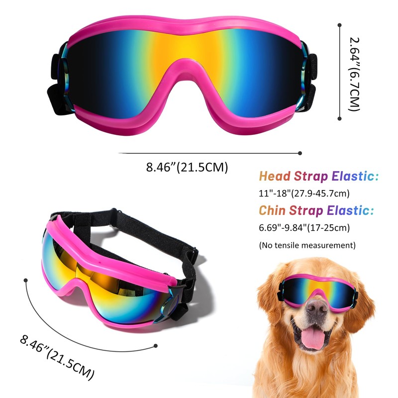 NVTED Dog Sunglasses Goggles, UV Wind Dust Fog Protection Pet