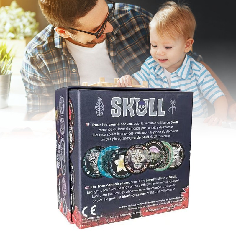 Skull Puzzle Board Game Strategy Waterproof Brain Teaser Puzzle Toy