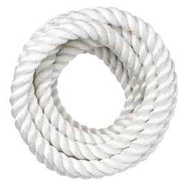 SGT KNOTS Twisted Polyester - Low Stretch and High Strength Rope for Rigging, Crafts & More (3/8" x 10ft, White)