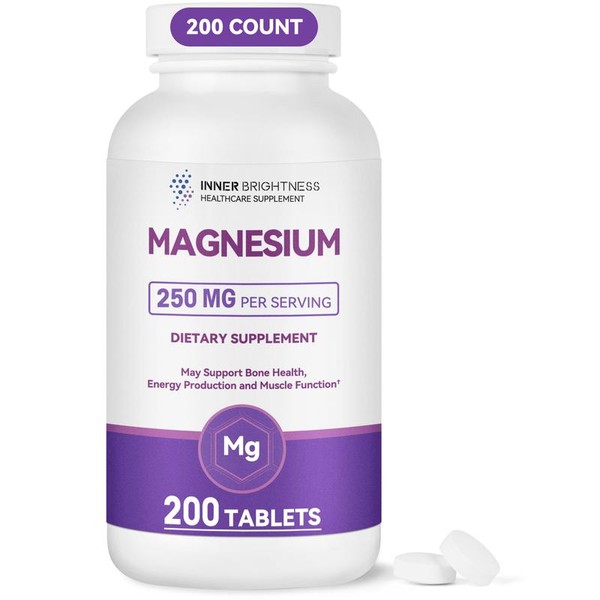 Inner Brightness Magnesium Oxide 250mg Supplement – Calcium Magnesium for