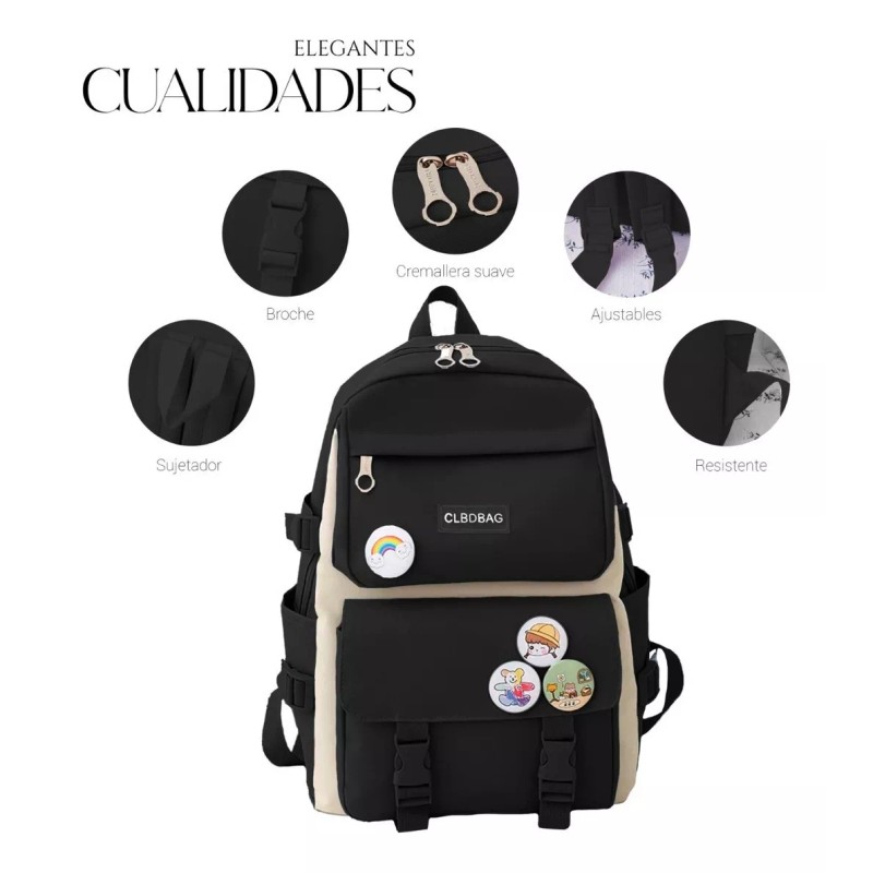 Shendy Vendy Mochilas Set 4 Pzs Escolar Bolsas Lapicera Color