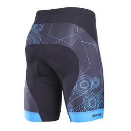 beroy Men's Comfortable Bicycle Cycling Pants, 3D Padded Bike Shorts(Blue,M)