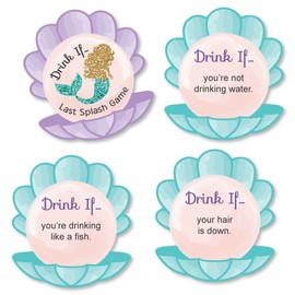 Drink If Game - Trading The Tail For A Veil - Mermaid Bachelorette Party or Bridal Shower Game Cards - 24 Count