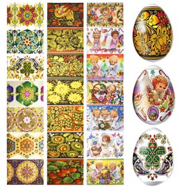 Diximus Lot 3 Thermo Heat Shrink Sleeve Decoration Easter Egg Wraps Pysanka Pysanky Easter Egg Decorating - for 21 Easter Eggs