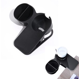 AngelMoon Drink Holder, Cup Holder, Drink Cup Holder, Clip-on Desk, Desktop, Table (Black)