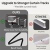 Flexible Ceiling Curtain Track Ceiling Mount, Curved Curtain Rod, Sliding
