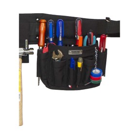 BOULDER Bag PRO 120 Professional Electrician Single Pouch. Black. Tool Belt Ready Durability Wide Mouth, Deep Pockets, Pro Box Design. Made in The USA.