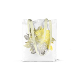 Le Jardin du Lin Printed Shopping Bag, Foldable, Fabric Bag with Two Long Handles, Size: 34 x 40 cm