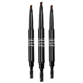 Lapiz Definidor de Cejas, Delineador de Cejas, Impermeable larga duración, Maquillaje para cejas. 3 PIEZAS Color CAFE OSCURO