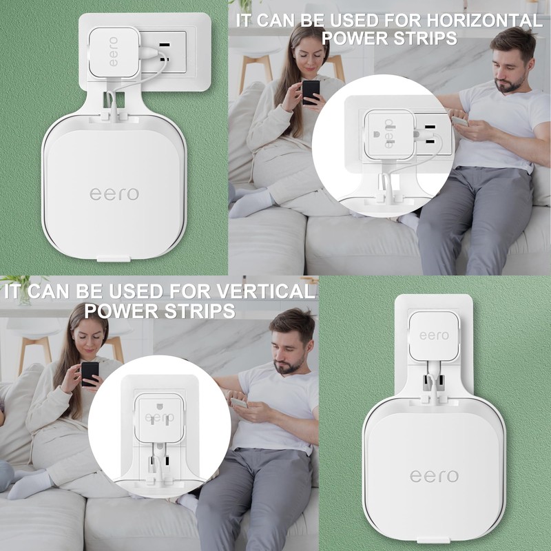 CUUTHOO Space-Saving Outlet Wall Mount for Eero 7 Router |