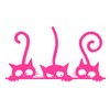 Naughty Cute Cats Vinyl Sticker Decals (Pack of 2) for