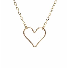 Heart Outline Necklace available in gold fill or rose gold fill