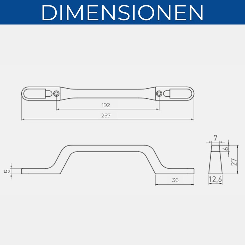 GTV - Flavio Furniture Handle - Zamak - Brass