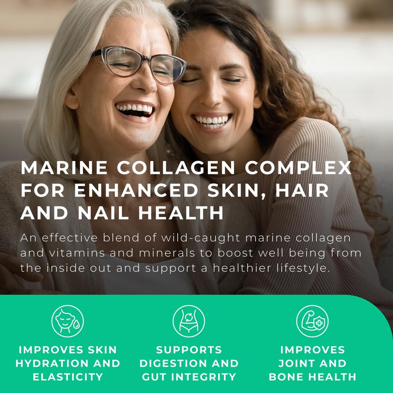 Wild-Caught Marine Collagen Complex Capsules with Hyaluronic Acid | 120