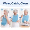 Waterproof Adult Silicone Bib with Food Catcher Pocket – Adjustable