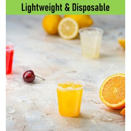 Mr Miracle 7oz plastic cups - Disposable and Durable - 200 Count Pack - 7 Ounce Clear Plastic Cups Ideal for All Parties, Events, and Gatherings. Convenient Drinkware