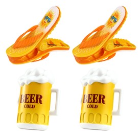 Towel Clips for Sun Loungers 4 Pcs Beach Towel Clips Large Laundry Clip Clothes Pegs Strong Plastic Quilt Clips Towel Pegs for Sun Lounger Blankets Pool Chairs Keep Your Towel from Blowing Away