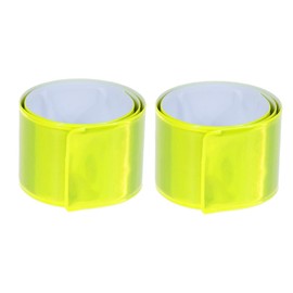 SUPVOX 11Pcs Reflective Safety Slap Bracelets for Night Running Jogging and Walking Fluorescent Green PVC Wristbands Comfortable Fit for Outdoor Activities