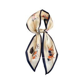 Livrerpi Double-sided Satin Silk Scarf Fashion Handbag Accessories Long Hair Head Neck Scarf 5.12 x 59inch 50