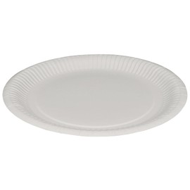 ABENA White Paper Plates | ø22.5cm | White |Pack of 100 | Paperboard | Clay Coating | Strong Disposable Plates For Parties | Strong Paper Plates | Sturdy Paper Party Plates | Disposable Paper Plates