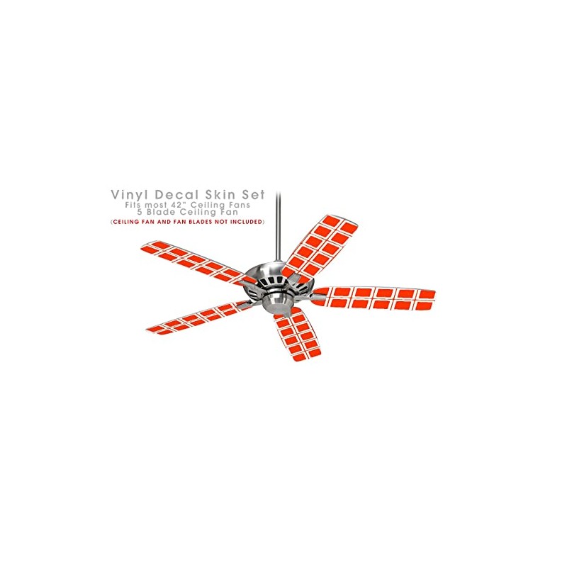 Squared Red - Ceiling Fan Skin Kit fits most 42