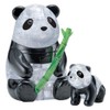 HCM Kinzel 59179 Heart 3D Crystal Puzzle Panda Pair, Grey/Black