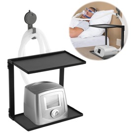 BALAPET Metal CPAP Shelf for Bedside (No CPAP Included),CPAP Hose Holder for Nightstand Supplies for CPAP Organization, Double Iron Shelf Keep Your Desktop Tidy and Protected from Dust.