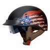 VCAN Cruiser Half Face Motorcycle Helmet with Drop-Down Sun Visor,