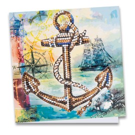 Ideen mit Herz Diamond Painting Greeting Card | 16 x 16 cm | 370 gsm | Includes Envelope & Tools (Anchor)